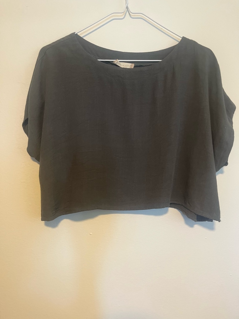 Altar'd State gray Boxy Crop Top